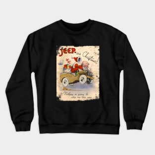 Christmas Poster retro Classic Vehicle WW2 Crewneck Sweatshirt